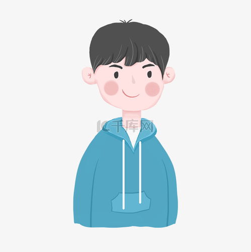 插画头像男生简约干净