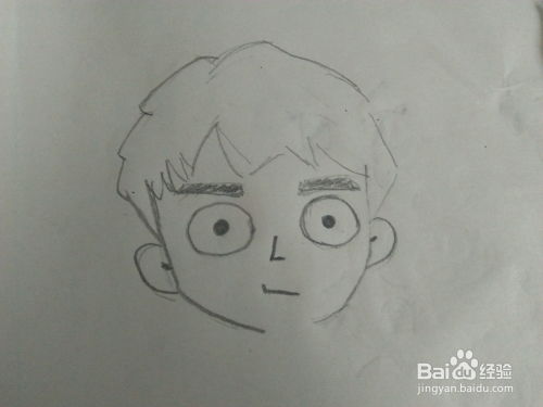 简笔画黑白系列头像二
