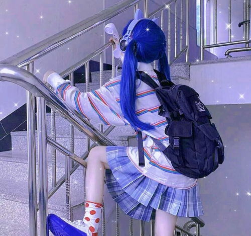 ins蓝色系闪闪发亮闺蜜头像