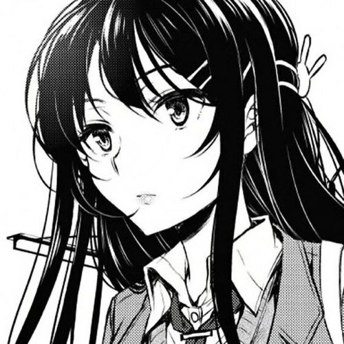 黑色动漫女生头像9.25