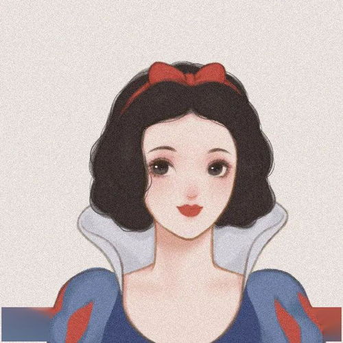 萌系闺蜜卡通头像迪士尼公主