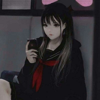 黑化的头像动漫少女病娇黑化的女生动漫头像
