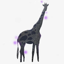 梦幻深色系长颈鹿图片素材其他格式下载动漫人物大全