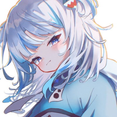 蓝色二次元可爱女生头像,女生头像小清新可爱
