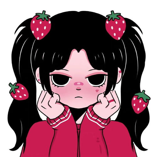 甜酷手绘女孩头像