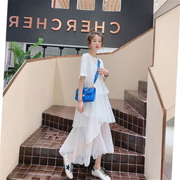 荆林悦小众连衣裙女装春装2019新款流行很仙的长裙子白色xl蜜芽,中国领先的进口母婴限时特卖商城