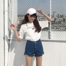 黑色系列欧美头像短裤