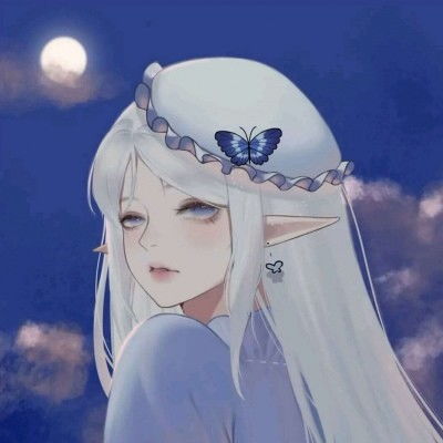 好看的蓝色系超仙气女生头像