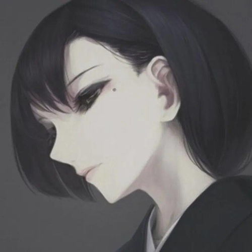 头像闺蜜黑色系明明