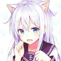可爱清新猫女头像卡通微信头像图片大全