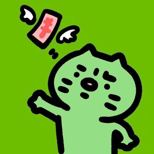头像淡淡的忧伤焦绿猫系列卡通头像