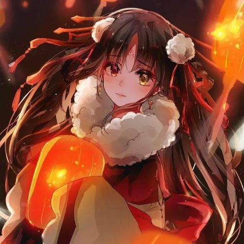 红色系古风女生头像
