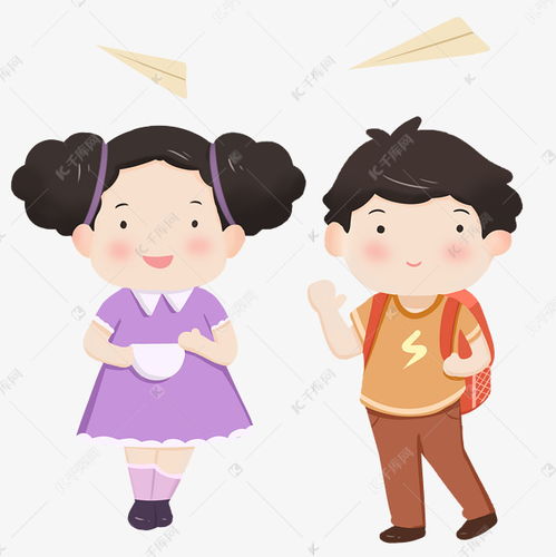 儿童节暖色系男生女生素材图片免费下载千库网