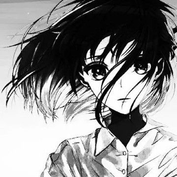 黑白动漫女生丧系头像