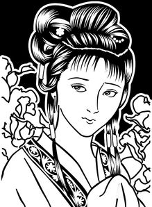 黑白人物简笔画