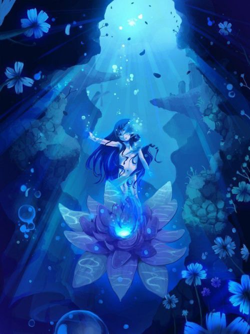 求二次元蓝色系唯美图片