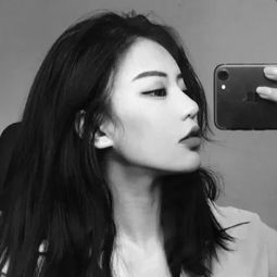 女生头像高清黑白女头
